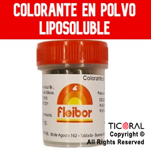 F.COLORANTE POLVO LIPOSOLUBLE ROJO 5GR x 4